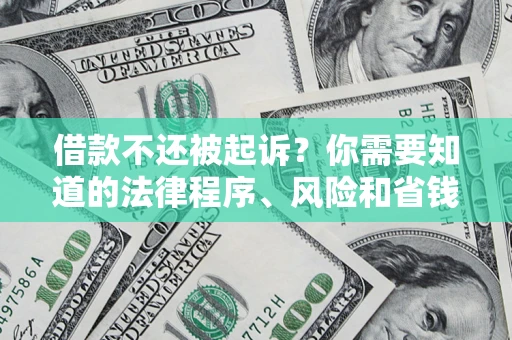 北京借款不还被起诉？你需要知道的法律程序、风险和省钱技巧